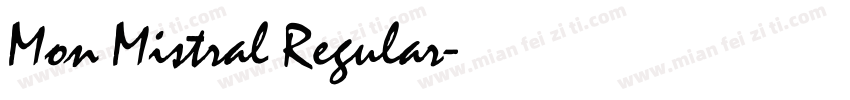 Mon Mistral Regular字体转换